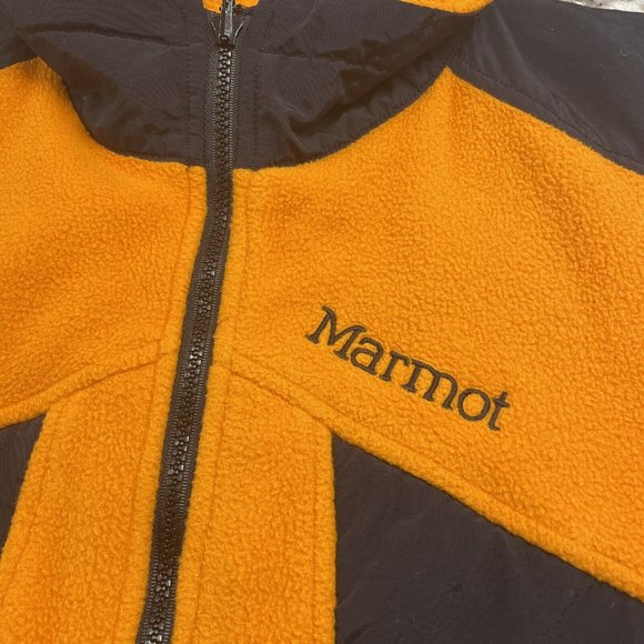 Marmot Fleece Jacket - Size MD - Orange & Black - Full Zip - Picture 3 of 12